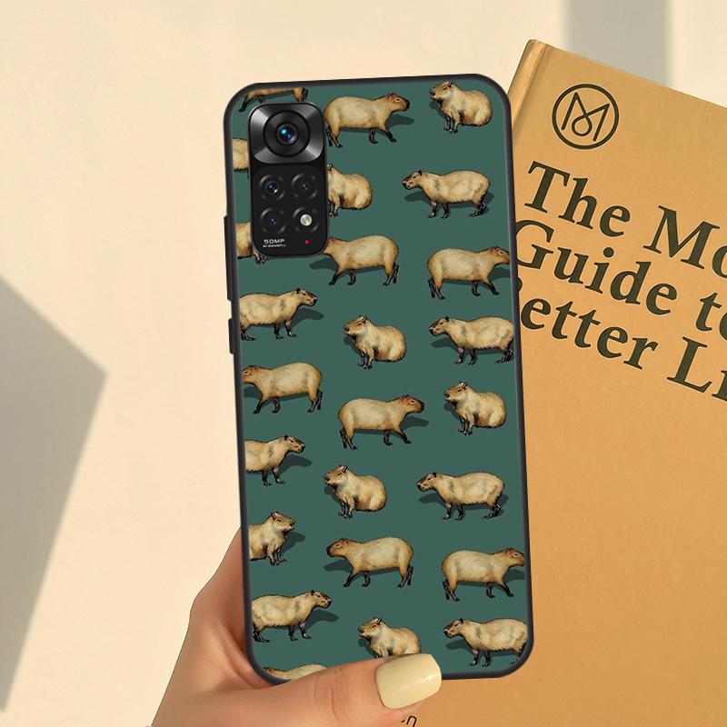 Capybara Animal Case For Xiaomi Redmi 10 10A 10C 9 9A 9C 9T Note 11 Pro 10 Pro 9 Pro 8 Pro 10S 11S Cover