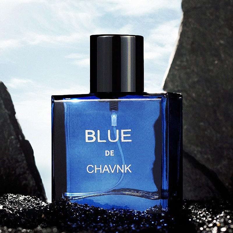Perfume masculino Oceanic Blue Gentleman da Xiaocheng Yixiang - Fragrância duradoura, leve e masculina para estudantes.