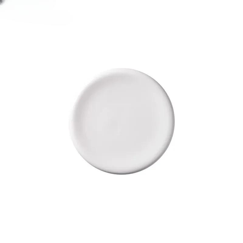 

Чисто белая керамическая двухслойная тарелка для десерта, тарелка для закусок, тарелка для пиццы, тарелки для барбекю, специальная посуда для ресторана