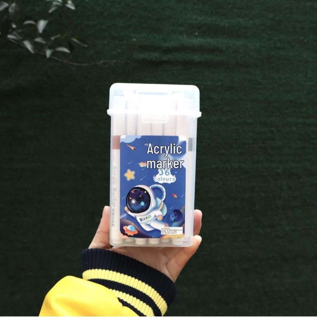 Acrylic Marker - Washable, Non-Bleed, Quick-Drying, Layerable, Waterproof Pen for Art & School.