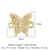 Crown Heart Bowknot Brass CZ Connector Charm Butterflry Corss Angel Bee Evil Eye Star Bracelet Making DIY Jewelry