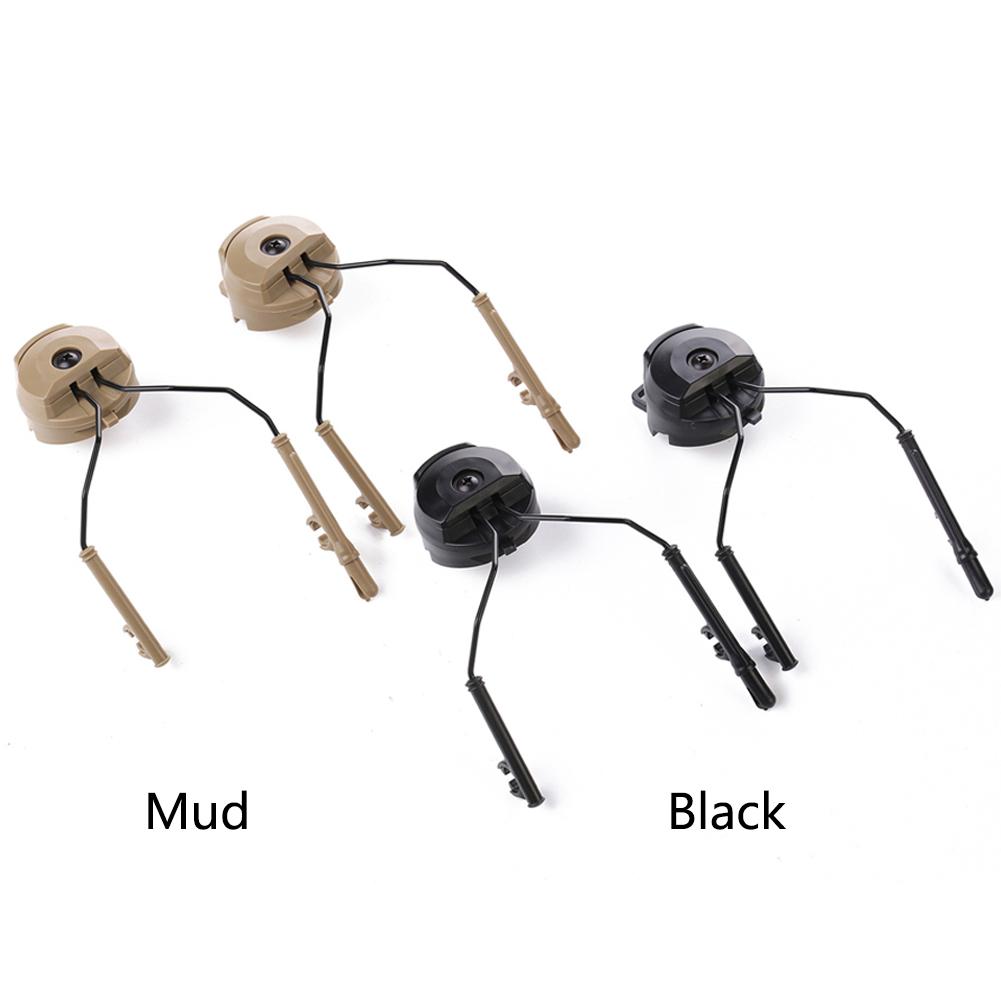 2Pcs Tactical Headset Helmet Rail Adapter Rotational Fast Rail Mounts Headset Holder Adjustable Tactical Helmet Accessories