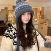 Elastic Thermally Fleece Hat Nordic Pattern Lightweight Cold Weather Headwear Elastic Winter Beanies For Travel