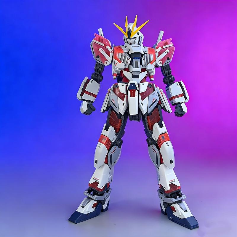 MG 1/100 RX-9/C Narrative C Equipment Salmon Assembly Model Kit Action Figure Anime Mecha Toy With Water Decal Desktop Deco Gift