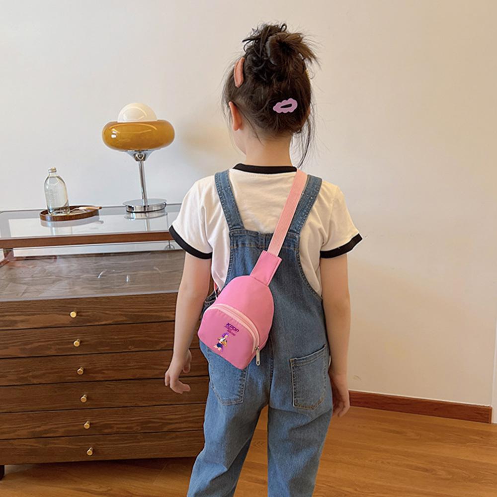 Anime Cartoon K-Pop Demon Hunters Printed Kawaii Chest Pack for Boy Girl Shoulder Bag Student Portable Crossbody Pouch Kid Gift