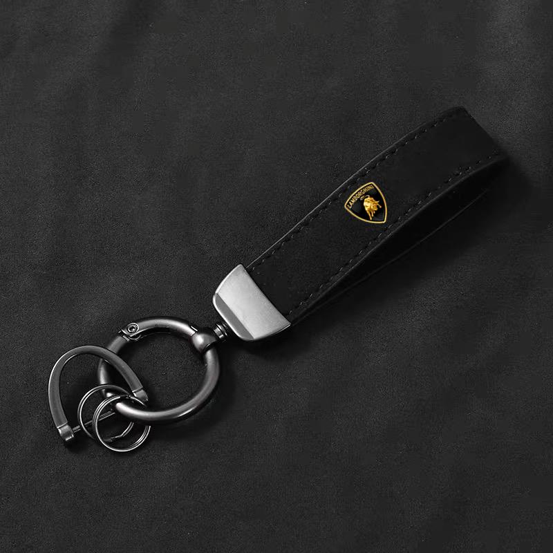 Car Styling Emblem Keyring Leather Keychain Pendant Accessories For Lamborghini LP570 LP610 Urus LP700 LP770 Gallardo Aventador