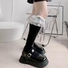 Women's Lace Trim Socks Sweet Lolita Socks Cosplay Stockings Tie Up Cotton Socks