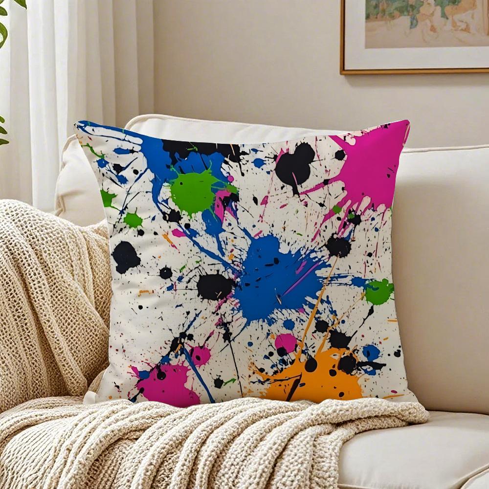 JJackson Pollock Pillow Abstract Art Cushion Cover Pillowcase Antidustmite living Room Sofa Decor Cushion Room