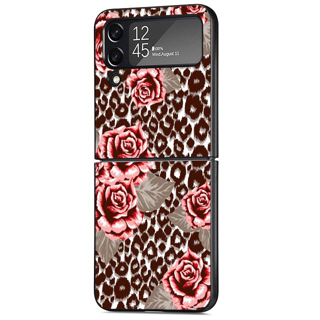 

Черный жесткий защитный чехол для ПК Samsung Galaxy Z Flip 3 5G ZFlip ZFlip3 Z Flip 4 zflip ZFlip4 Vintage Leopard Aestheties Samsung Z Flip4 5G