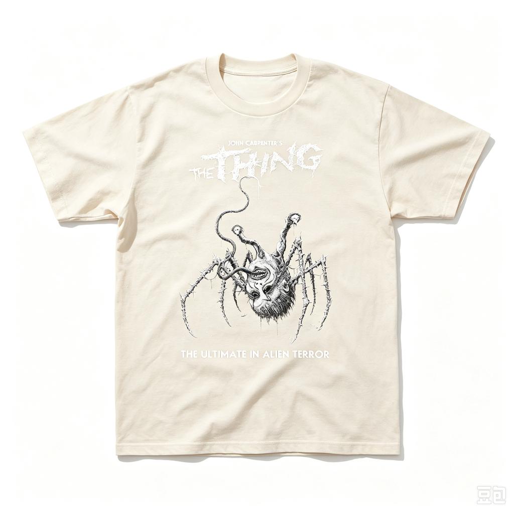 The Thing John Carpenter Horror Alien Mostro Stampa Grafica Maglietta Unisex Girocollo Manica Corta Casual Streetwear Moda T-shirt Top per Uomo Donna