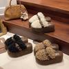 Neue Büro-Baumwollpantoffeln flauschige Pantoffeln Außenbekleidung Taschenkopf Halbschuh hoher Wert 22 Herbst und Winter