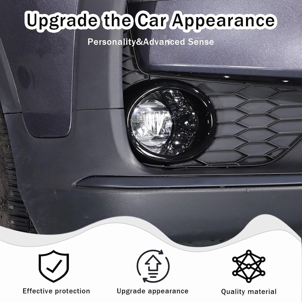 2PCS Car Front Fog Lights Ring Cover Trim for Honda Pilot 2019 2020 2021 2022, ABS Material Automotive Front Bumper Driving Fog Lamp Light Decorative