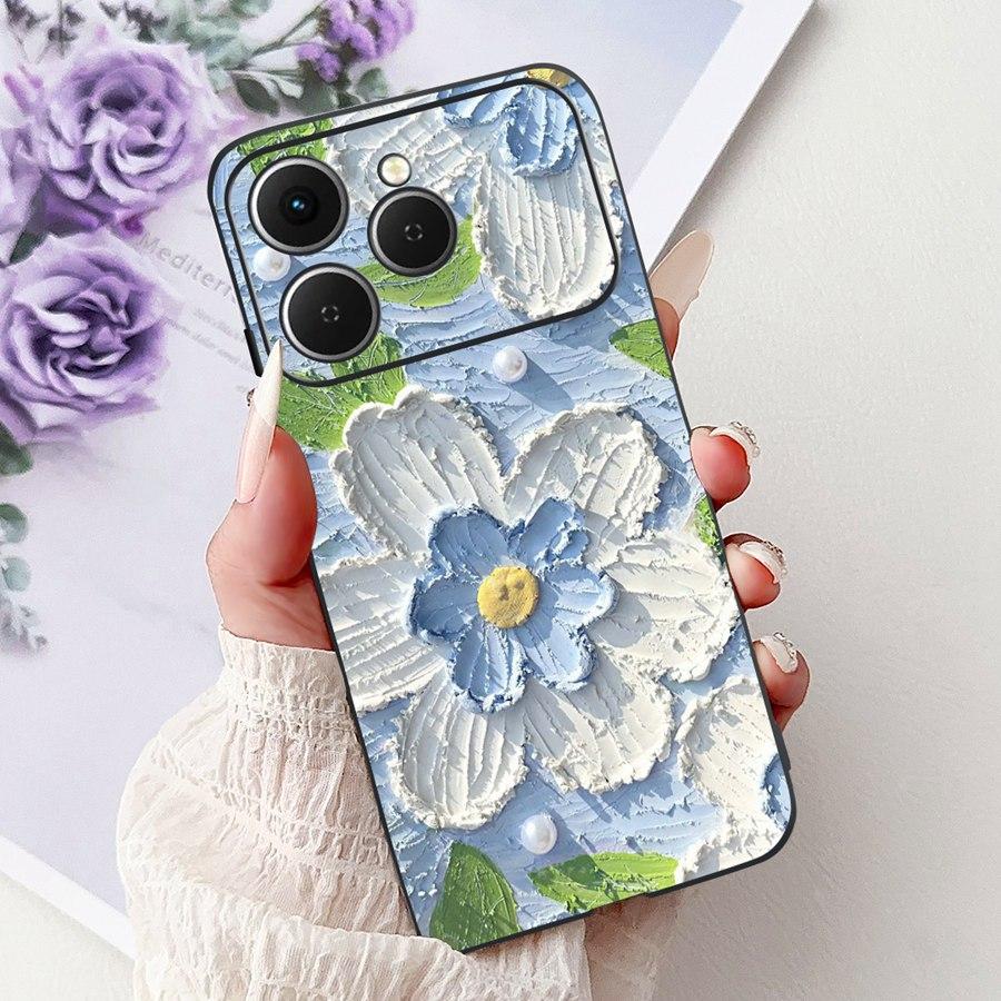 For Tecno Spark 40 Spark40 C Phone Case TPU Shell Luxury  Painted Soft Silicone Coque For Tecno Spark40C Spark 40C Back Cover