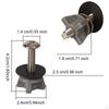 2Pcs Toilet Seat Bolts Repair Parts Accessory Stable Mounting Fits 1-1.5cm Holes Anti Slip Rubber