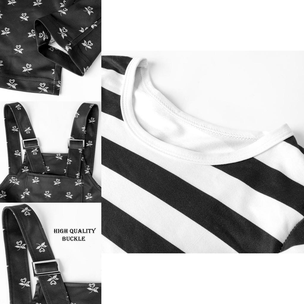 Cosplay Costumes Wednesday Addams Kids Overalls For Halloween Xmas Party