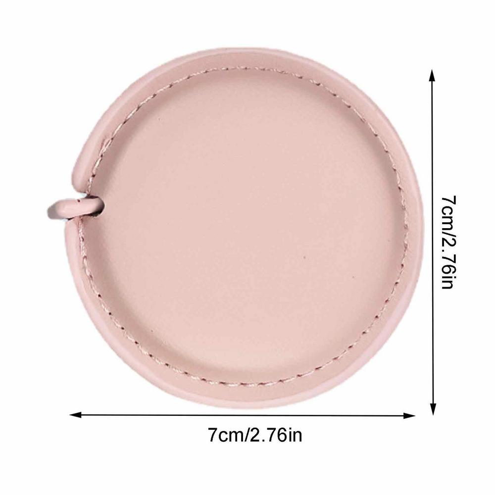 1,5 m/60 Zoll Einziehbares Weiches Maßband Lederetui Tasche Doppelte Skala Flexibles Messlineal für Stoff Körper Taille