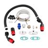 Oil Feed Return Line Kit High Performance CNC Aluminum Stainless Steel Adapter Flange Compatible with T3 T4 T70 T66   Ht Pressure Resist