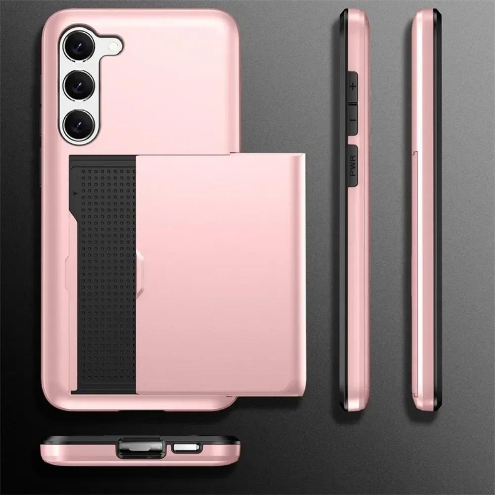 Case for Samsung Galaxy S26 S25 S24 S22 S23 S21 FE Note 20 Ultra Plus A56 A17 A16 A36 Card Holder Slot Shockproof Wallet Cover