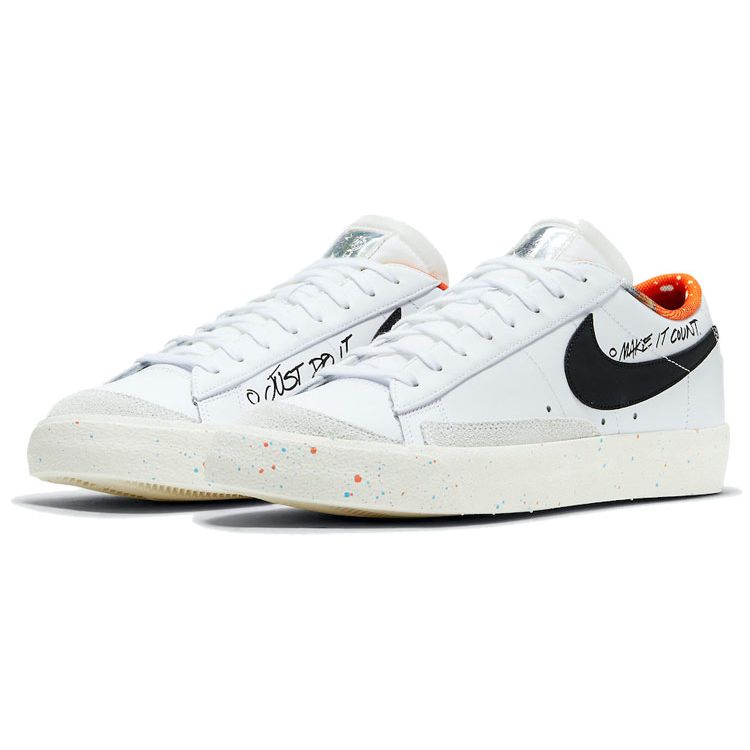 Nike Blazer Low '77 Vintage 'Make It Count' White/Black/Sail/Turf Orange DJ4279-101
