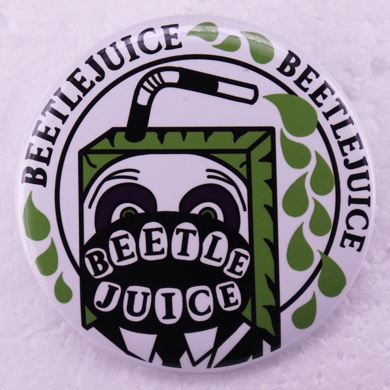 Beetle Juice Underworld Sorcerer Tin Badge Pin
