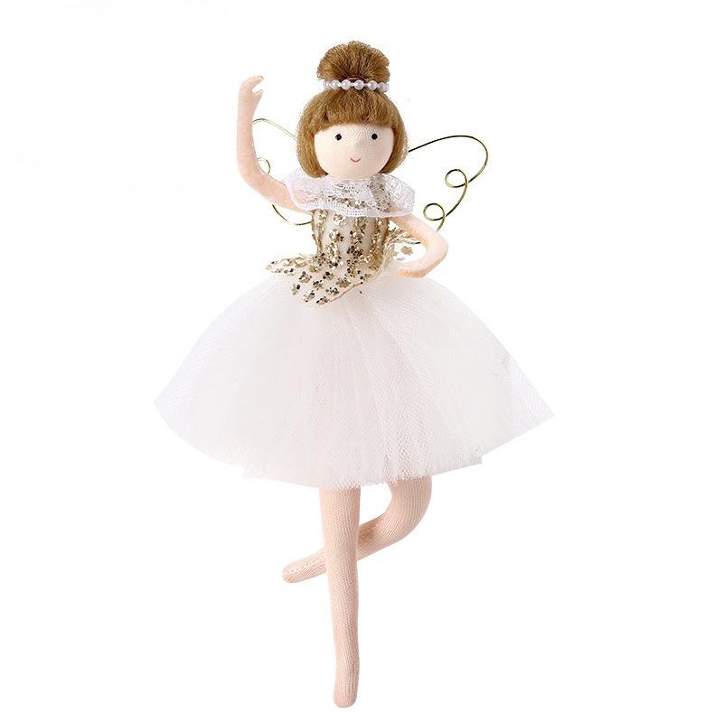 Christmas Decorations, Cute Ballet Girl Figurines, Plush Angel Doll Pendants