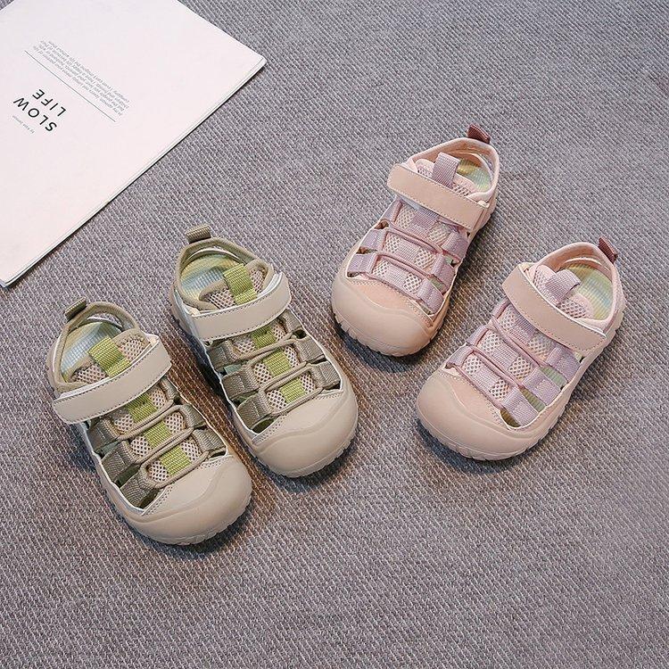 Girls shoes Children's traceability princess sandals 2025 summer summer new girls bag head soft sole single shoes sports