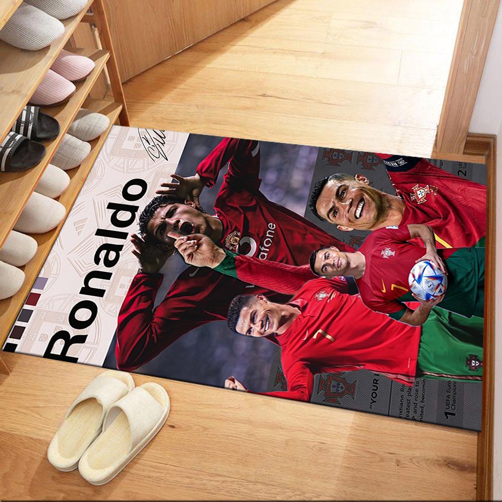 Cristiano Ronaldo 27 Floor Rug Office Rug Perfect for Dormitory Study Room Entryway Outdoor Anti-slip Rug Anime Office Decor