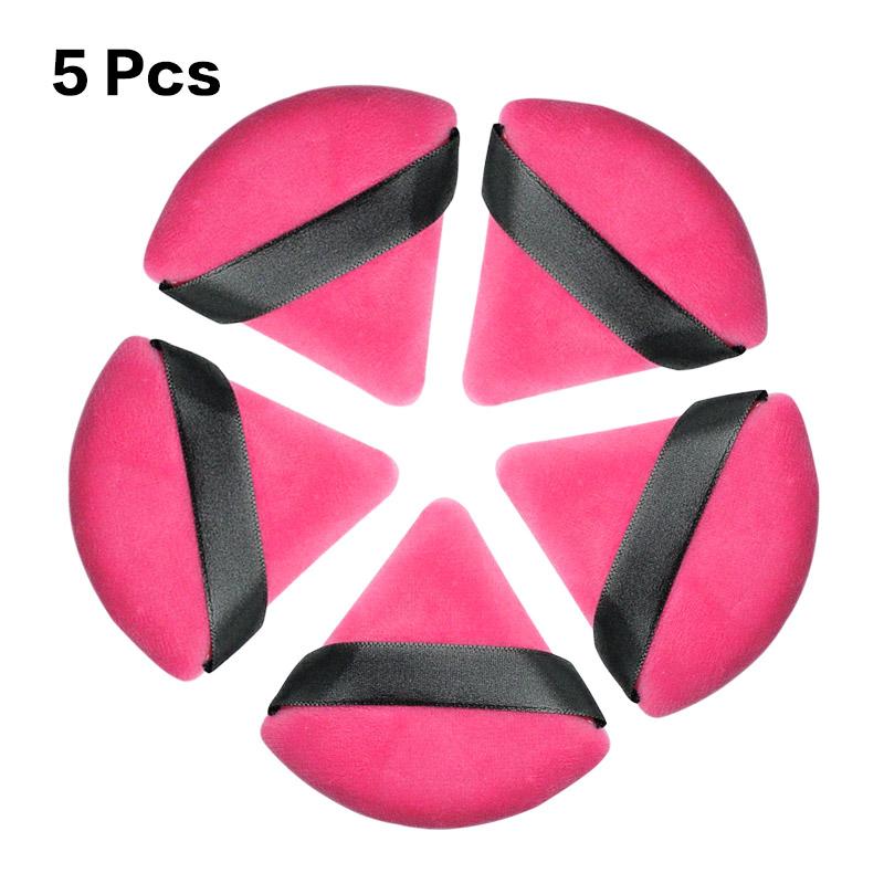 Dreieckiger Puderquasten-Samt, Mini-Make-up-Schwamm für das Gesicht, Kosmetik, weicher Puderquasten-Gesichtspuderquaste aus Baumwolle, waschbar, leicht