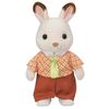 EPOCH Sylvanian Families Chocolate Rabbit Father Doll Toy for Dollhouse 3+