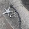Aesthetic Flower Heart Rope Charm Multifunctional Key Ornament Fashion Bag Accessory Alloy Texture for Daily Party Wear