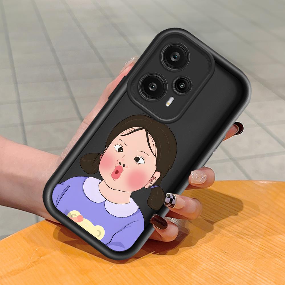 Soft Silicone Square Ladder Printing Pattern Phone Casing Full Cover Camera Shockproof Protection Rubber Case for Xiaomi Redmi