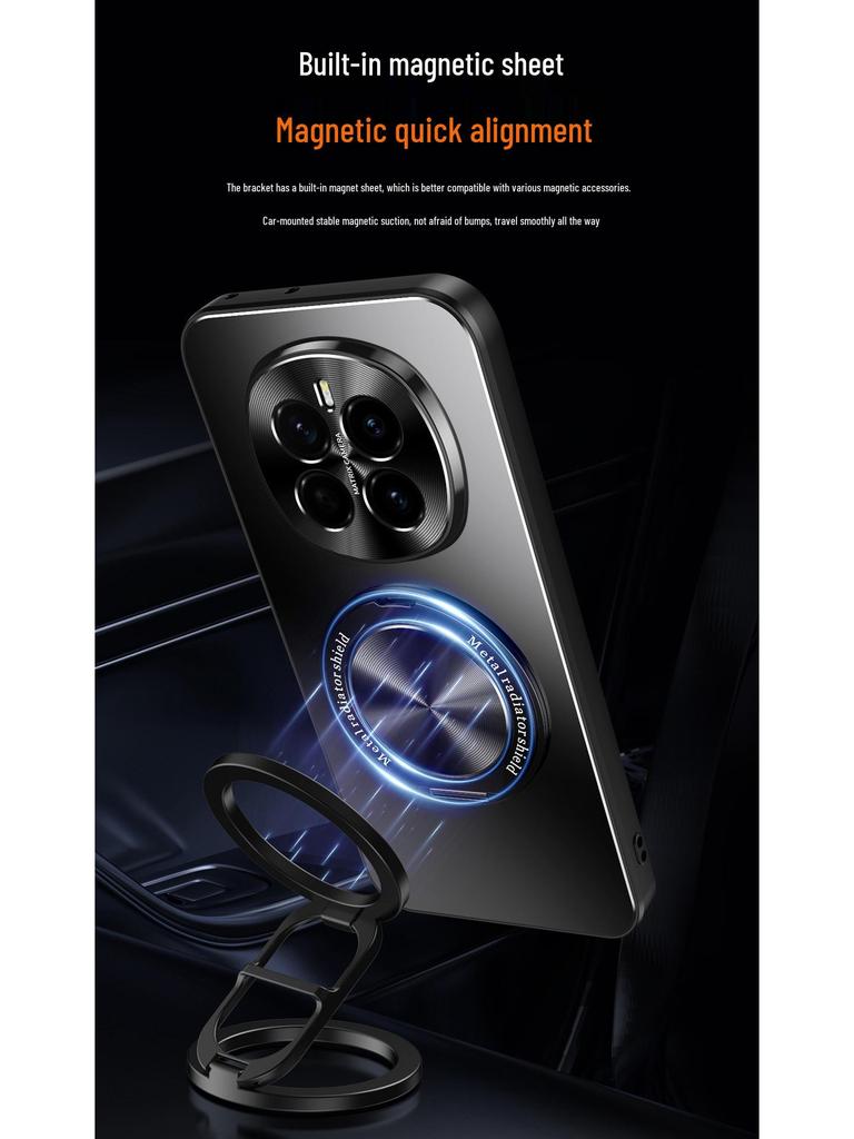 Honor Magic7 Pro Telefoonhoesje: Grensoverschrijdend compatibel, Roterende magnetische standaard, 360° Bescherming