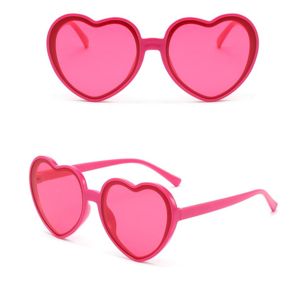 Trendy Fashion Heart Shaped Sunglasses Big Frame Sun Glasses UV400 Protection Unisex Eyewear for Wedding Bachelorette Party