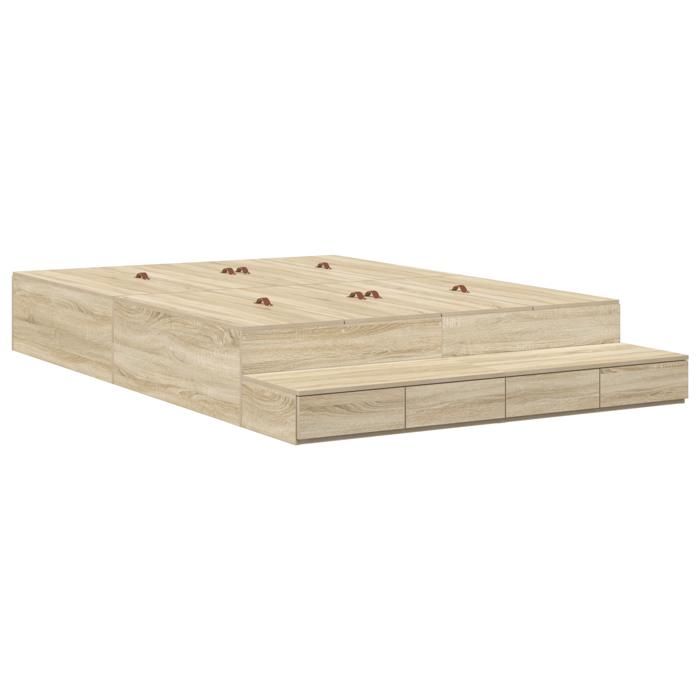 VidaXL Cadre de lit Sonoma Oak 140x200 cm 3335639