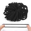 100 Pack Black Elastic Hair Bands No Metal Ponytail Holders for Women Men Girls and Kids Gentle and Convenient