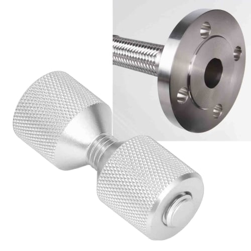 Two M12 Threaded Flange Alignment Pins, 6061 Aluminum, Fits 0.5 to 14 Inch Flanges, 150 lbs Pressure, for Automotive, Marine, and Large Machinery Appl