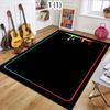 Rug Carpet Mat Non-Slip Neon Marquee Light Illusion Area Rug for Living Room Bathroom Kitchen Nursery Playroom Retro Home Decor
