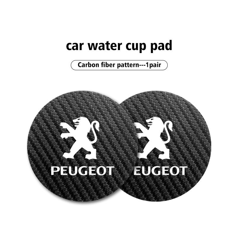 

2026 Hot Car Sticker 2pcs Car Coaster Water Cup Bottle Holder Mat Anti-Slip Pad For Peugeot 206 207 208 107 106 205 4008 301 607