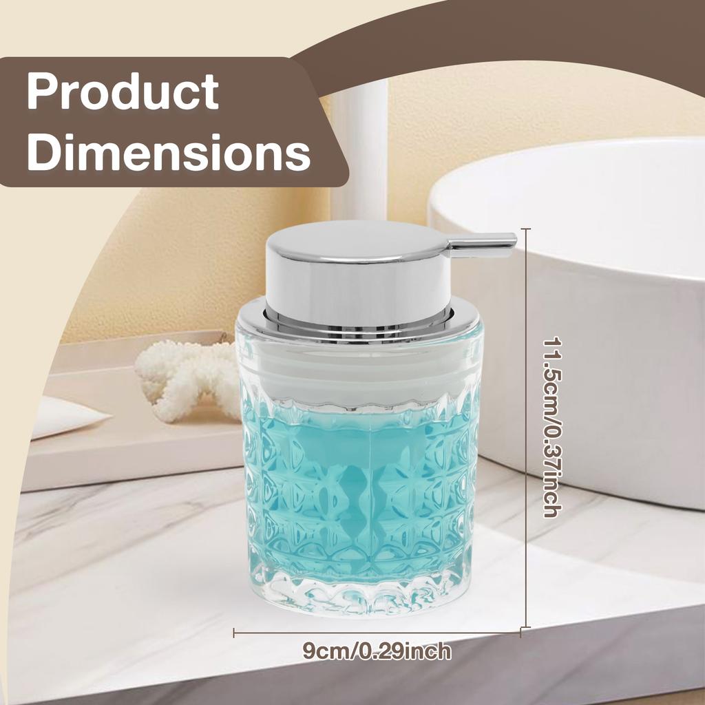 1/2Pcs Soap Dispenser 200ml Hand Foaming Dispenser with Metal Pump Portable Transparent Soap Foam Bottle for Kitchen Bathroom