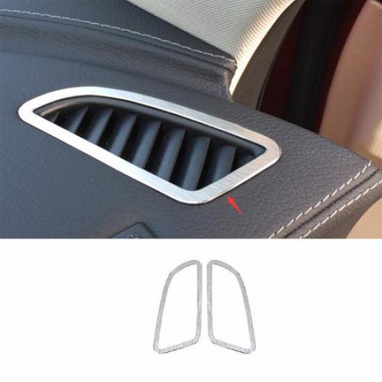Серебристая алюминиевая накладка на верхний воздуховод приборной панели для Benz C-Class 2015-