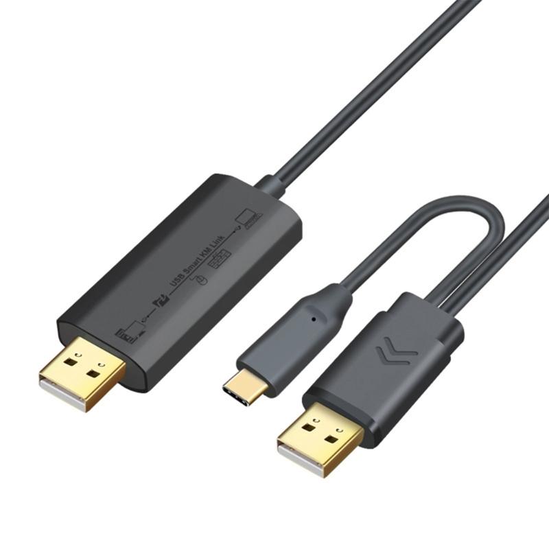 Universal USB +Type C Flexible Extension Cable for PC to PC Wide Operating Systems Data Sync USB2.0/USB3.0 Optional