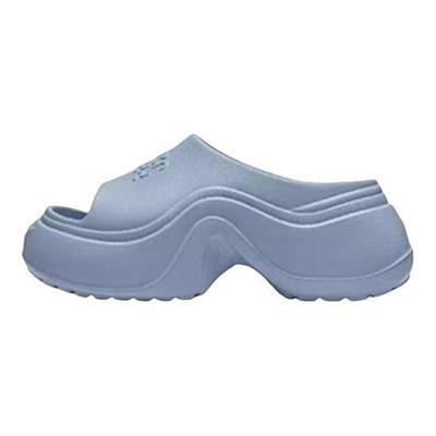 Li Ning Sports Comfortable Casual Thick Sole Non-Slip Wear-Resistant Odor-Resistant Slide Sandals Women Footwear Blue AGAU002-4