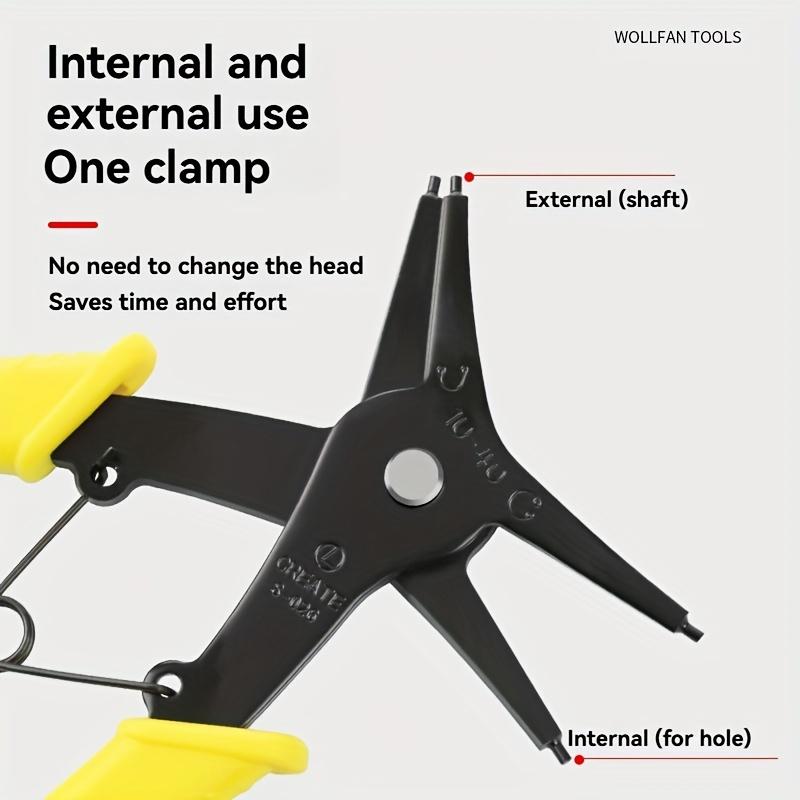 1PC 2-in-1 Snap Ring Pliers, Dual-Purpose Multi-Functional Metal Tool for Indoor & Outdoor Use