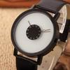 Korean Style Black & White Reverse Pointer Watch for Couples