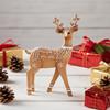 Christmas Deer Figurines Glitter Elk Statue Resin Deer Christmas Decor For Living Room Bedroom Photo Prop Home Nursery Bookshelf