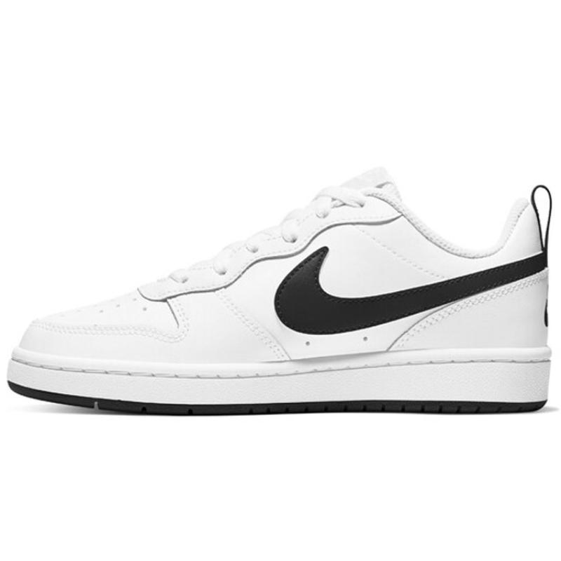 Nike Court Borough Low 2 White Black GS Sneakers BQ5448-104 38.5