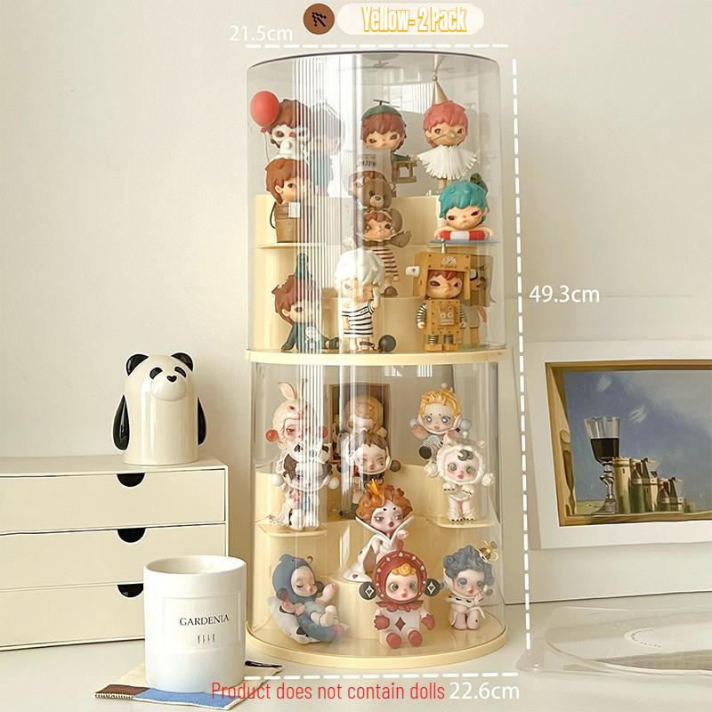 Caixa de Armazenamento com Display de Acrílico para Figura de Ação Caixa Organizadora Transparente à Prova de Poeira para Figuras Empilhável Display em Degraus para Caixas Surpresa