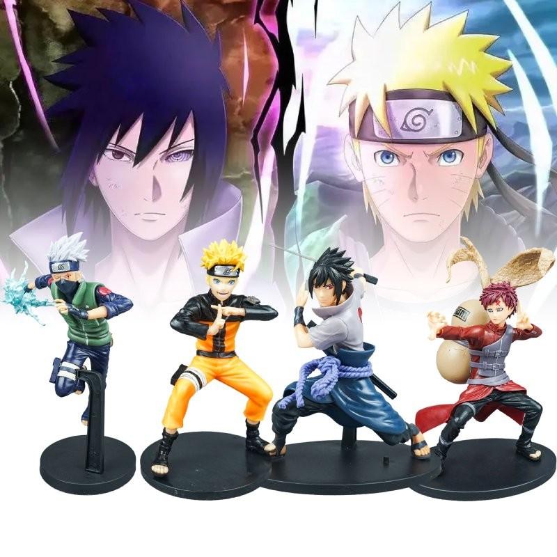 Sasuke Uchiha Naruto Uzumaki Gaara Kakashi Pvc Toy Model Children Christmas Gift