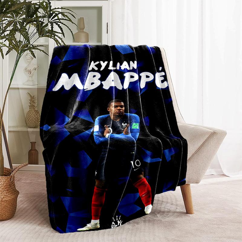 1pc Blanket - Kylian Mbappé Print Design, Lightweight Blanket for Sofa, Bed- Soft &Warm, Gift for All Seasons