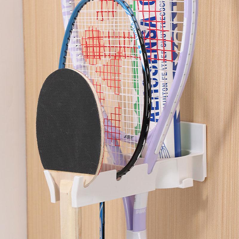 Wall Mounted Tennis Rack Table Tennis Bat Hanger Multifunctional Racket Display Organizer Holder Home Storage Organization